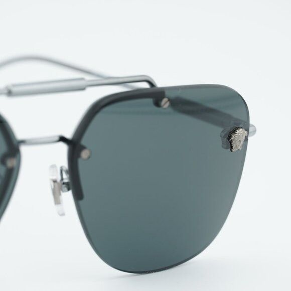 Versace Versace VE2296 100187 Sunglasses Gunmetal Aviator Frame Size ONE SIZE - 4 Thumbnail