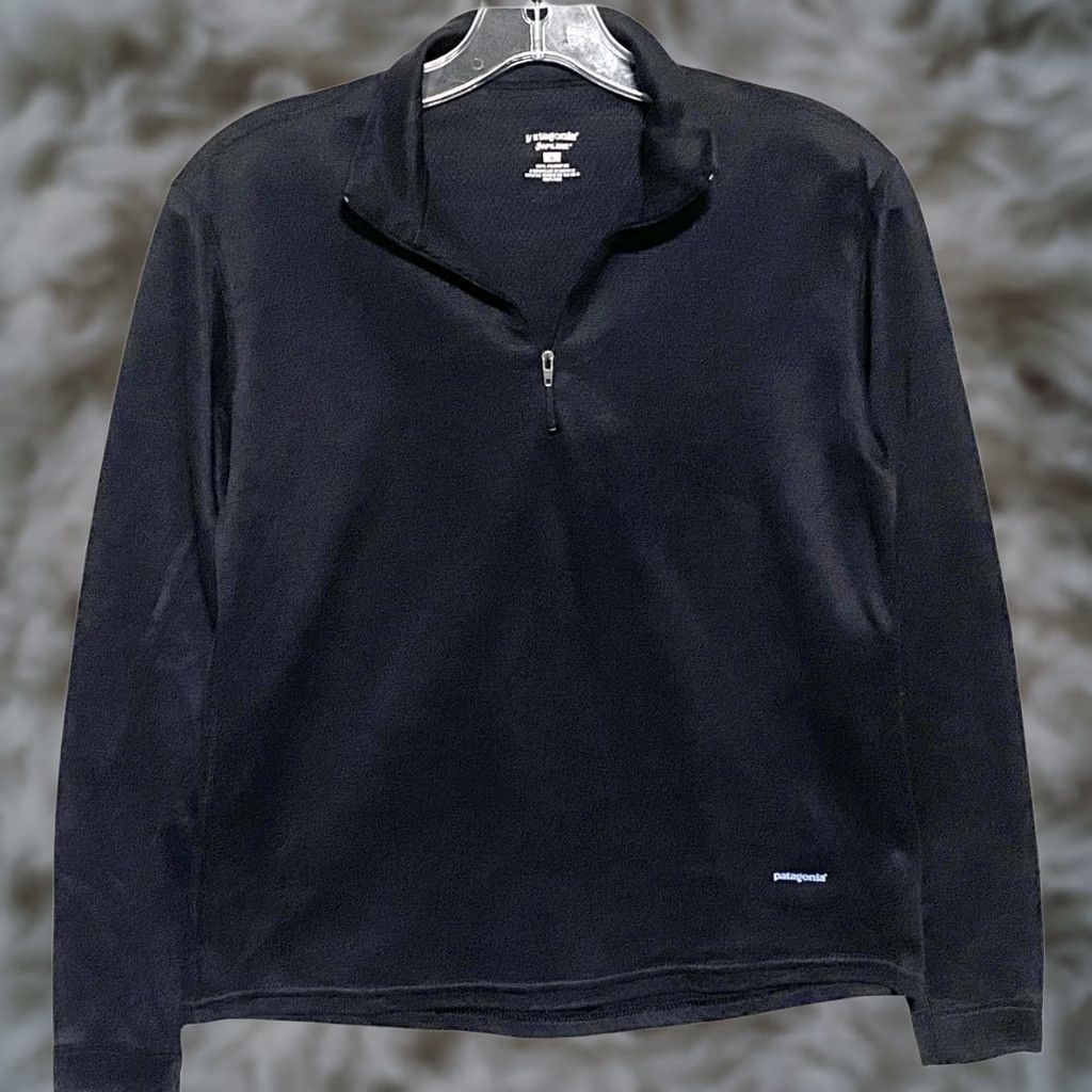 Patagonia Patagonia Capilene 1/4 Zip Pullover Top Women S Base Layer Black Long Sleeve 100% Polyester Size S / US 4 / IT 40 - 1 Thumbnail