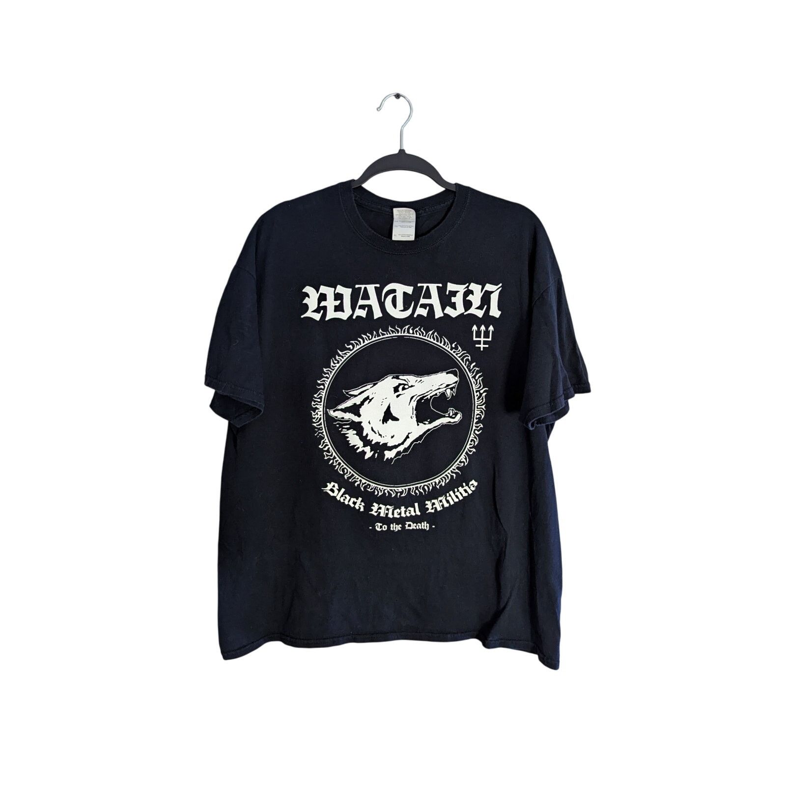 Band Tees × Gildan Authentic Watain "Black Metal Militia" shirt XL Size US XL / EU 56 / 4 - 1 Thumbnail