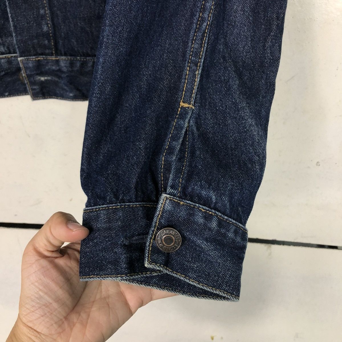 Hysteric Glamour 🔥VINTAGE TRUCKER DENIM JACKET HOLYDEAL CAFE RACER STYLE Size US L / EU 52-54 / 3 - 17 Thumbnail