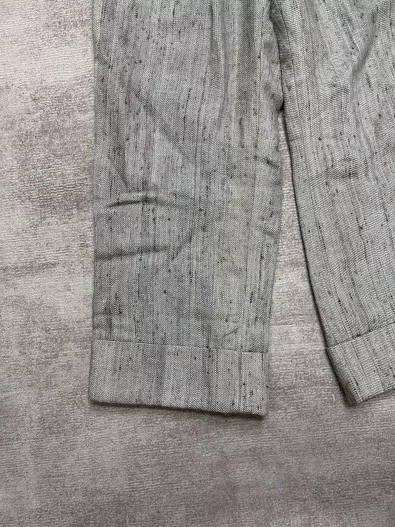 Yohji Yamamoto Yohji Yamamoto Regulation breasted silk-linen blended trous Size US 28 / EU 44 - 3 Thumbnail