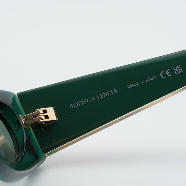 Bottega Veneta Bottega Veneta BV1277S 003 Sunglasses Green Cat Eye Frame Size ONE SIZE - 8 Thumbnail