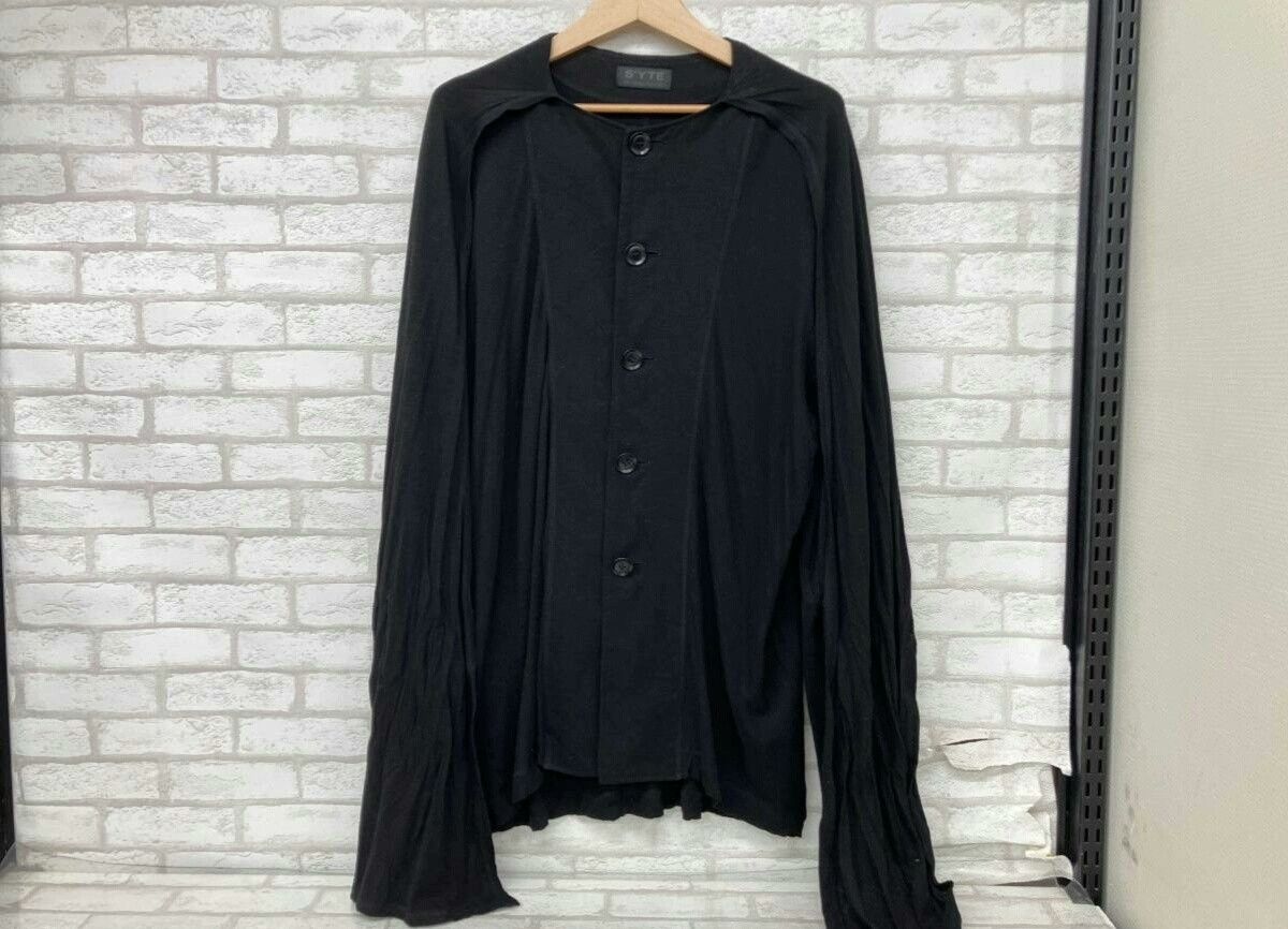 Yohji Yamamoto S'YTE Yohji Yamamoto Men's Black Cardigan Size US L / EU 52-54 / 3 - 1 Thumbnail