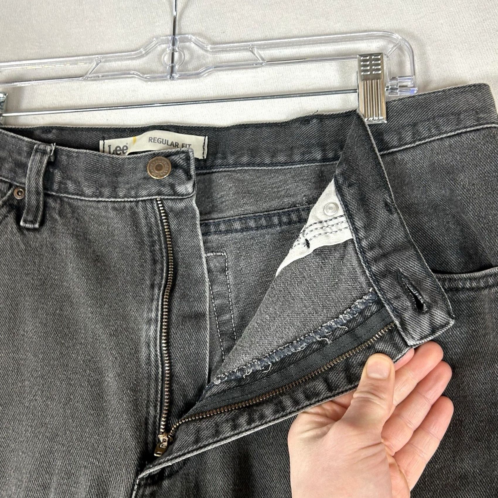 Lee Lee Regular Fit Straight Jeans Men's 38x30 Dark Wash Mid Rise Denim 100% Cotton Blue Size US 38 / EU 54 - 4 Thumbnail