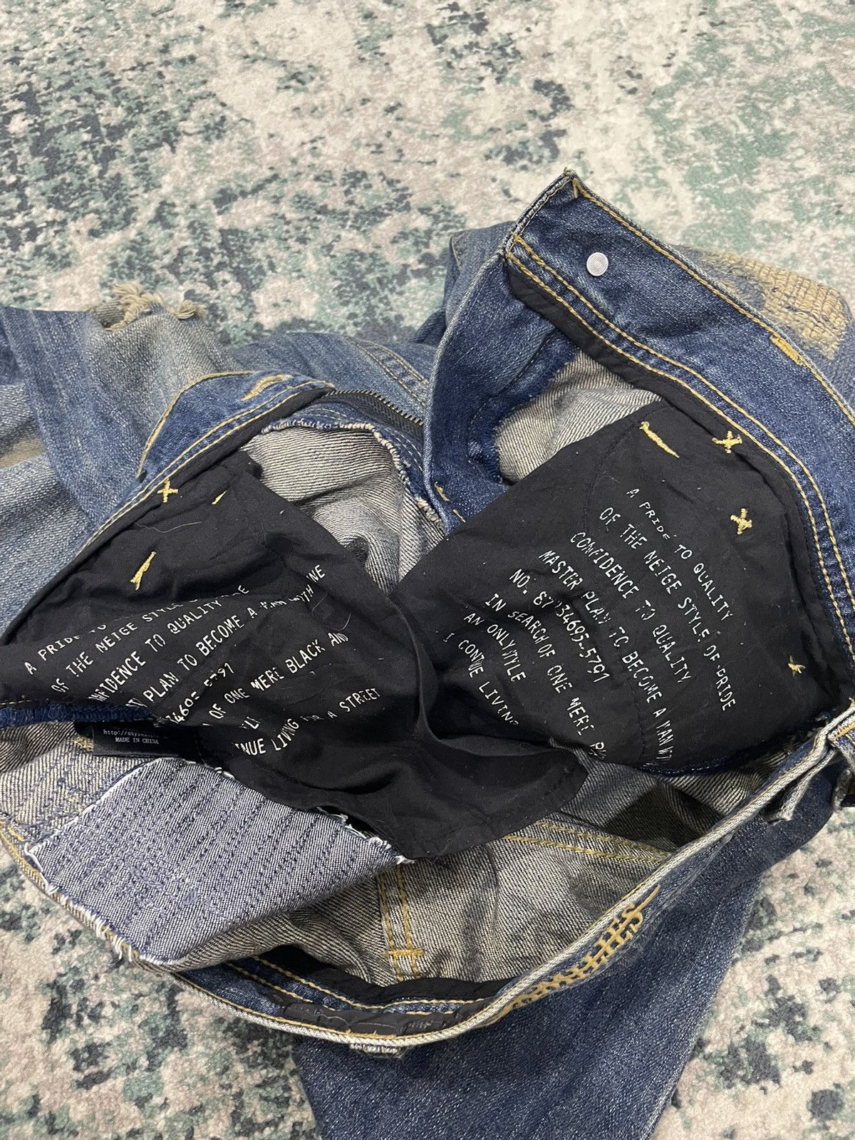 Other Of The Neige Style Distressed Flare Denim Jeans Size US 32 / EU 48 - 12 Thumbnail