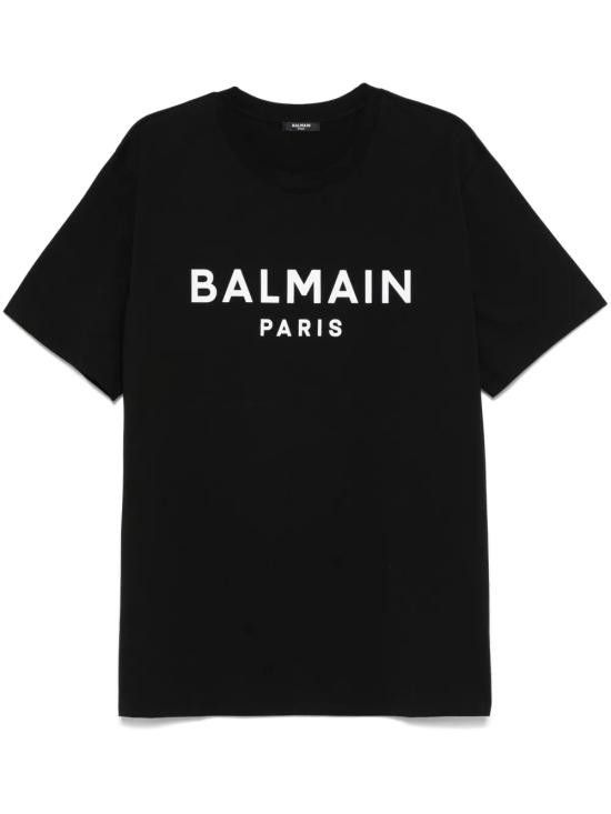 Tシャツ・カットソー BALMAIN SS25 T-SHIRT WITH LOGO (EH1EG010BB73 EAB) T-shirt with Balmain Paris print - Men | BALMAIN