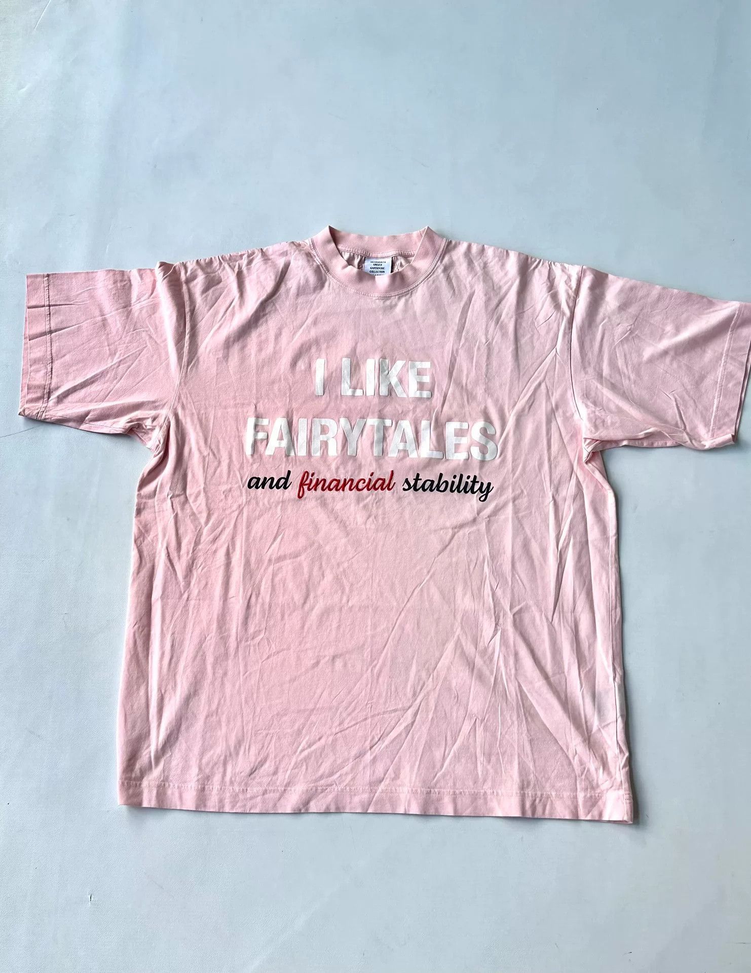Vetements Vetements I Like Fairytales Slogan Tee Size XS / US 0-2 / IT 36-38 - 1 Thumbnail