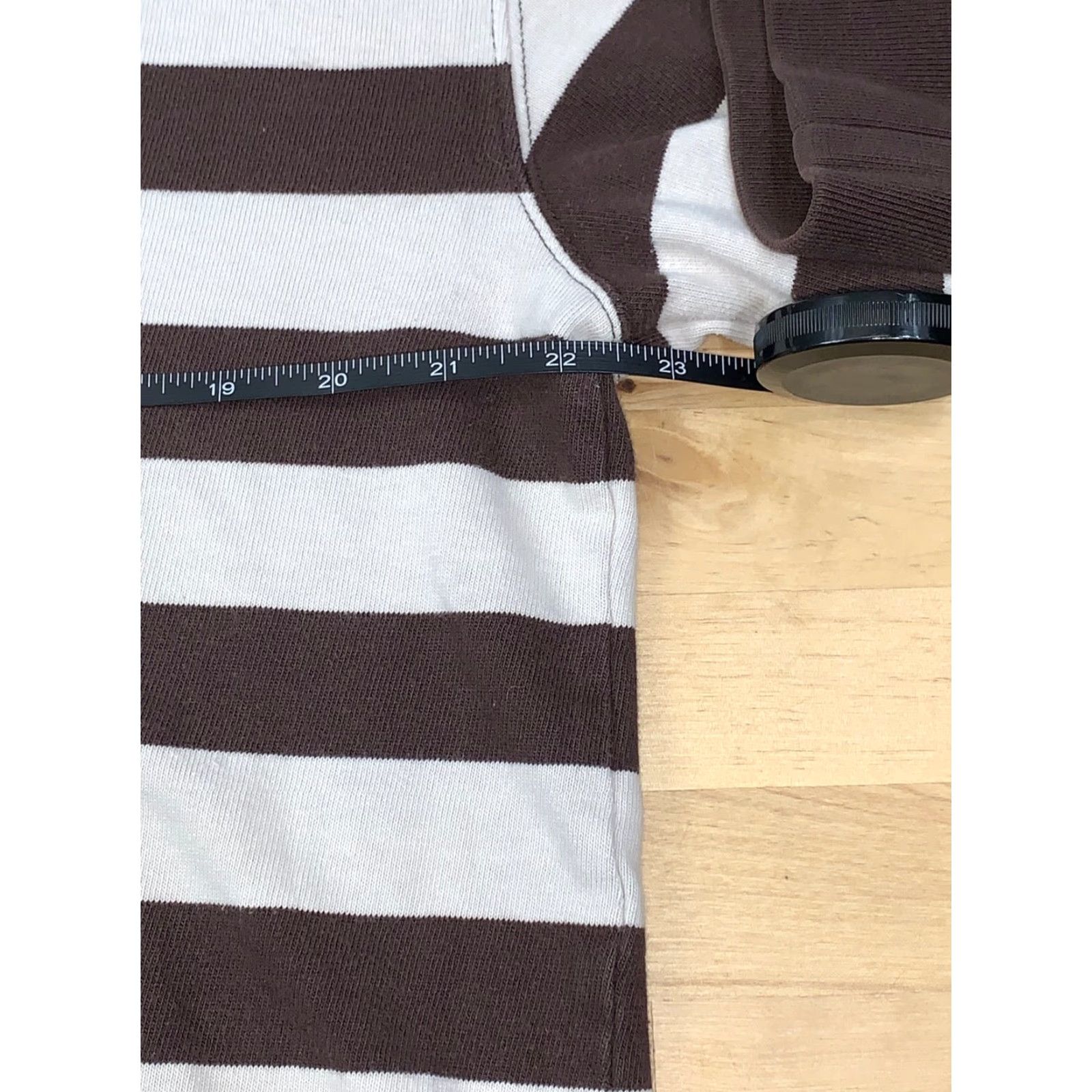 Timberland Timberland Striped Polo Long Sleeve Brown Tan Large Casual Mens Polo Shirt Regular Fit Size US L / EU 52-54 / 3 - 5 Thumbnail