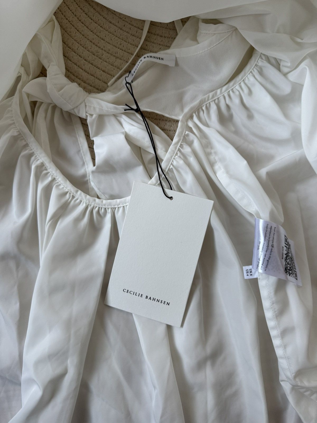 Cecilie Bahnsen Cecilie Bahnsen Vega gathered taffeta top size UK8 Size S / US 4 / IT 40 - 6 Thumbnail