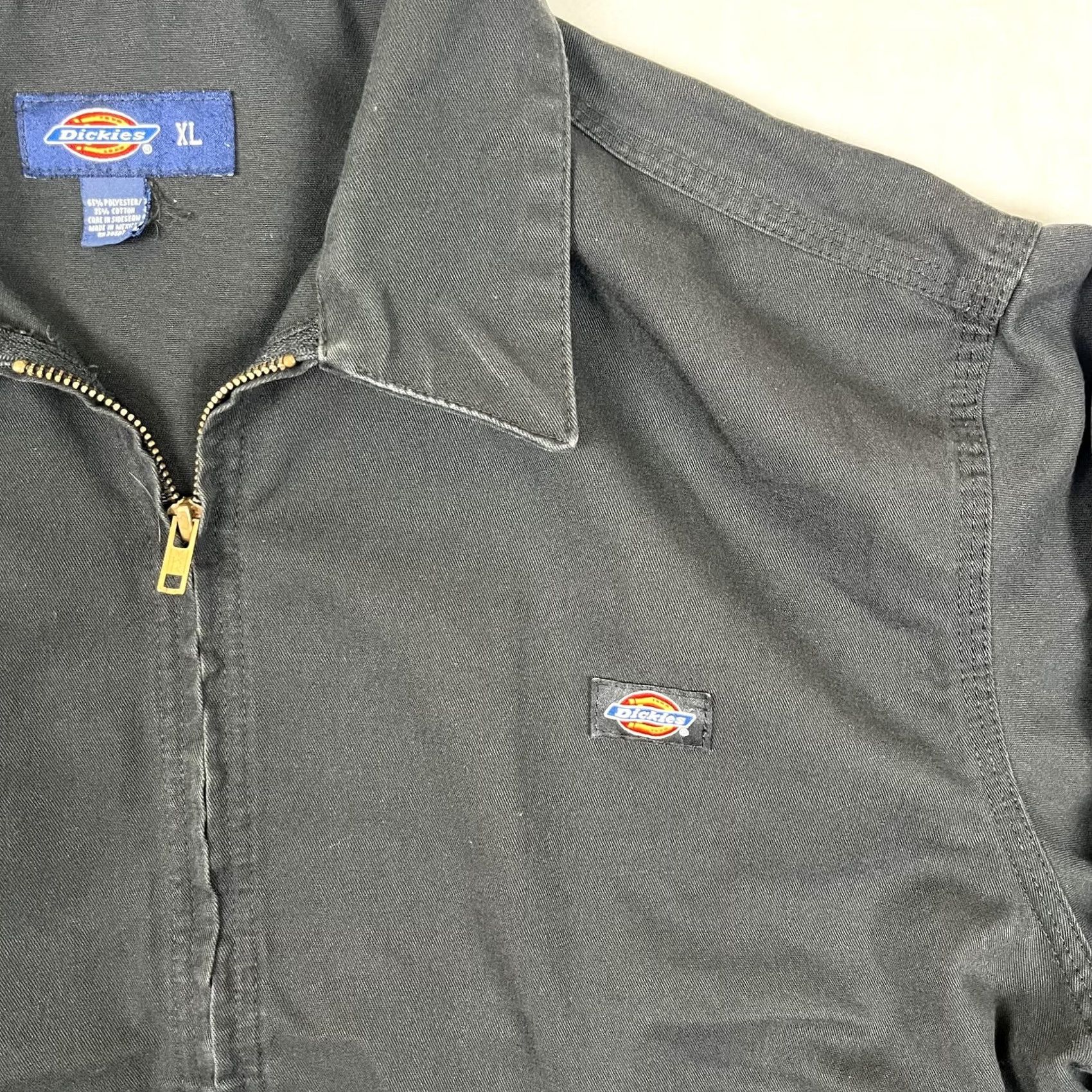 Dickies Dickies Jacket Mens XL Black Workwear Bomber Full Zip Collared Twill Size US XL / EU 56 / 4 - 2 Thumbnail