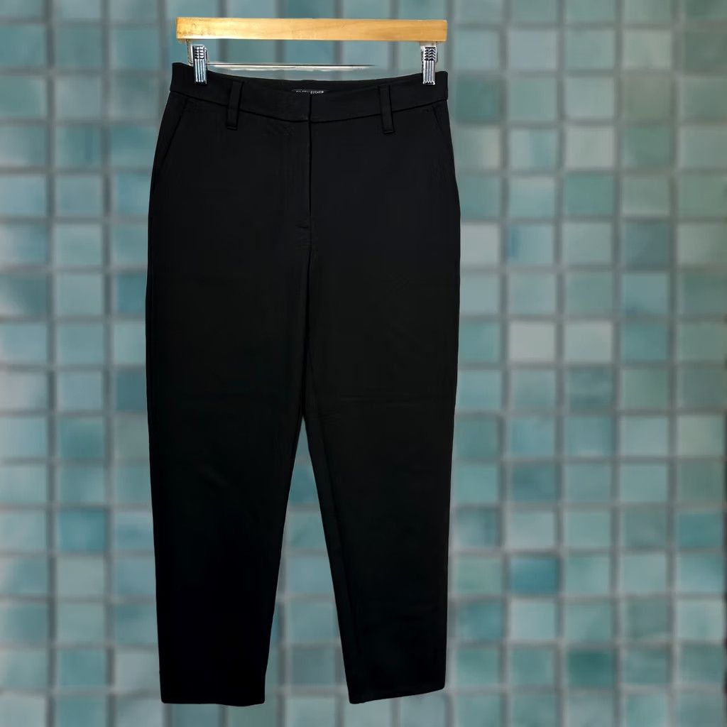 Eileen Fisher Eileen Fisher Petite Black Organic Linen Trousers Pants PS Dress Pants Womens Size 28" / US 6 / IT 42 - 1 Thumbnail