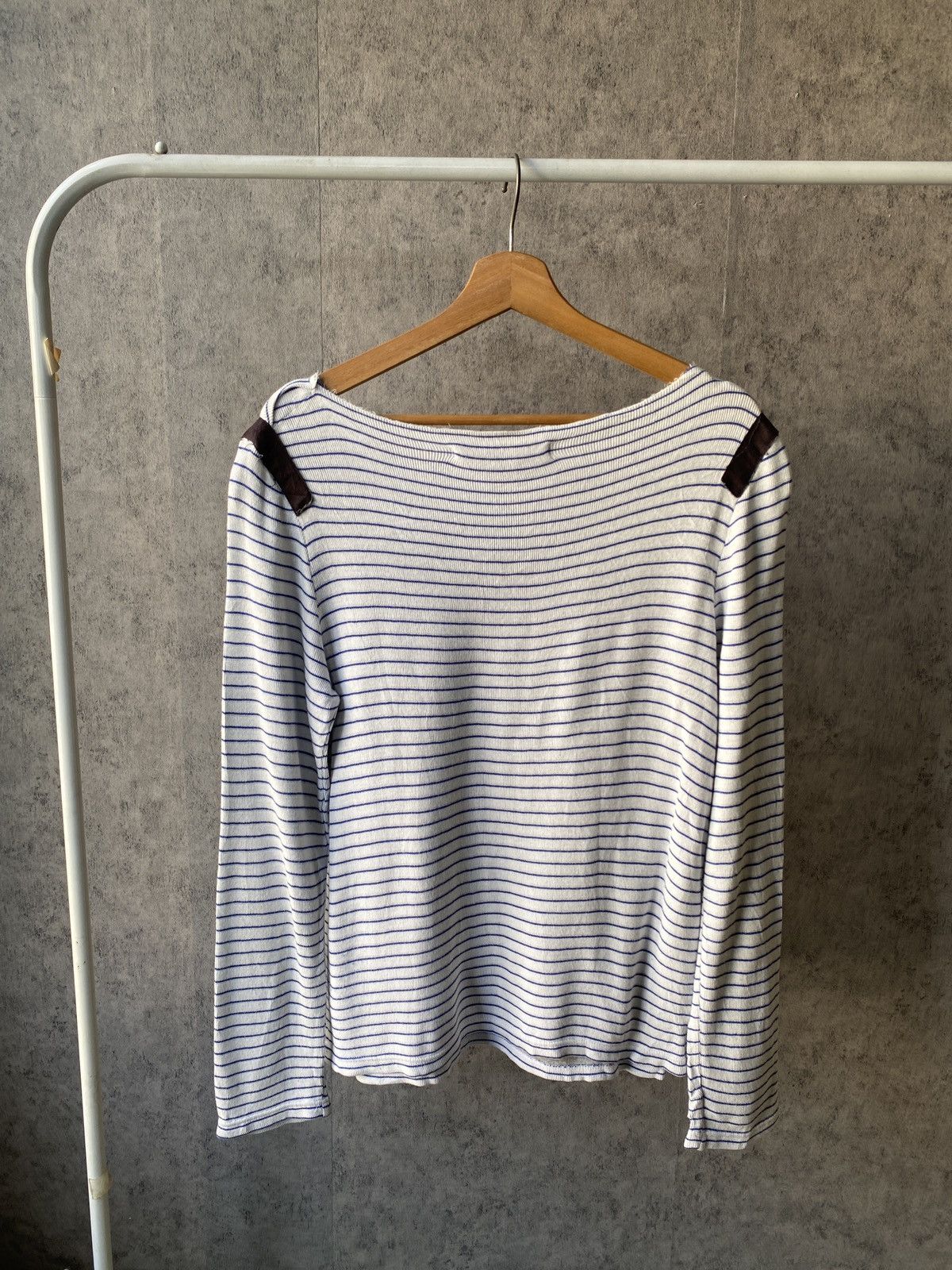 Designer Les Prairies De Paris Stripped Long Sleeve Shirt Size US M / EU 48-50 / 2 - 2 Thumbnail