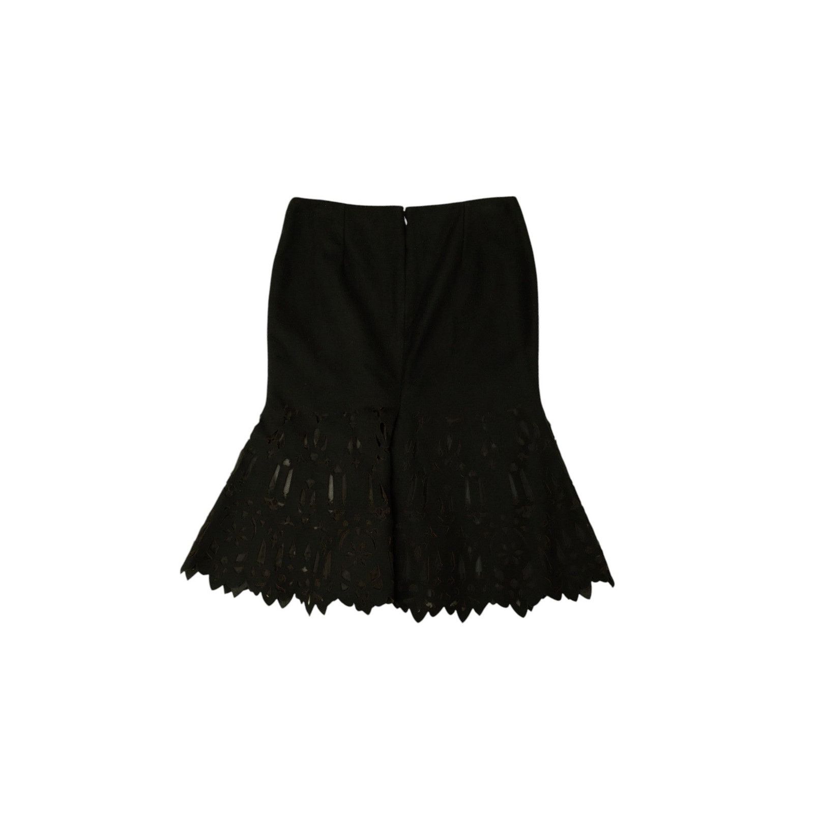 Alexander McQueen F/W 2004 Laser Cut Wool Skirt Size 28" / US 6 / IT 42 - 2 Thumbnail