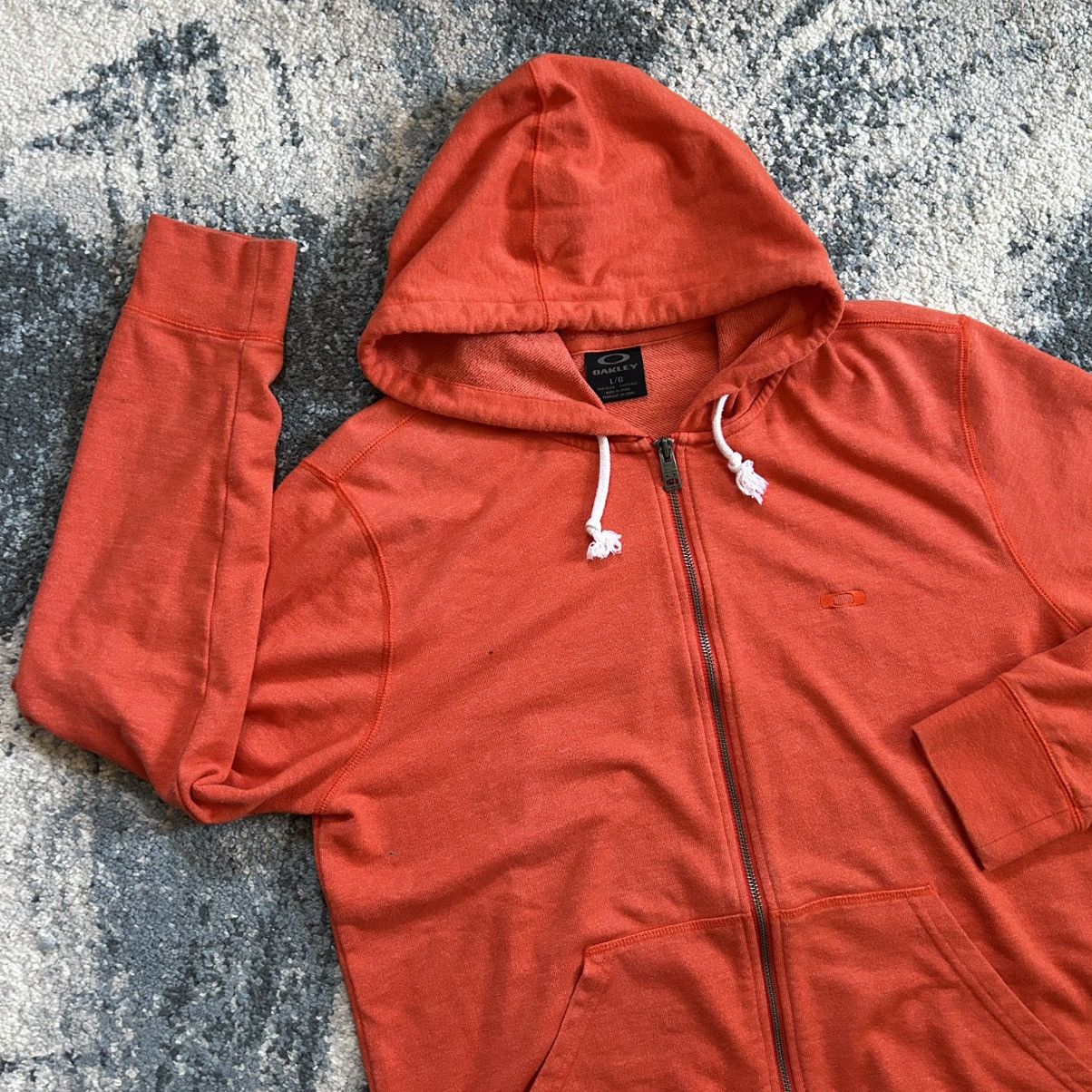 Oakley 2015 BURNT ORANGE HEATHER OAKLEY SQUARE LOGO FULL ZiP HOODiE Size US L / EU 52-54 / 3 - 9 Thumbnail