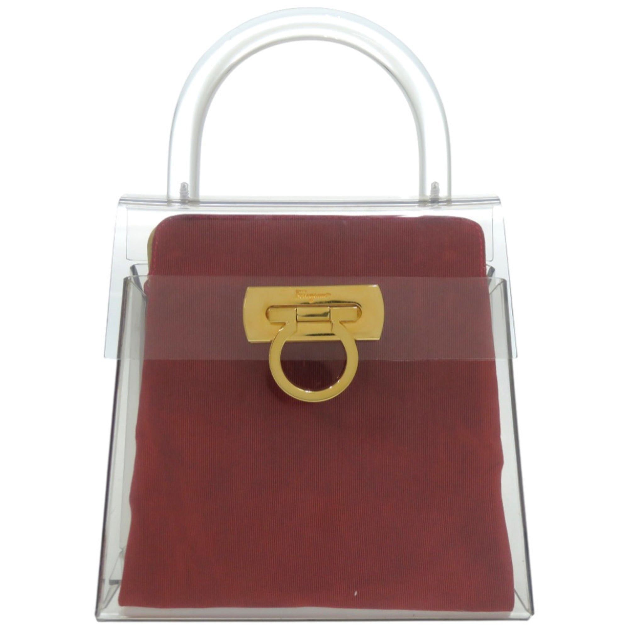 Salvatore Ferragamo Salvatore Ferragamo Gancini 215262 Acrylic Metal Clear Handbag 0622 Size ONE SIZE - 1 Thumbnail