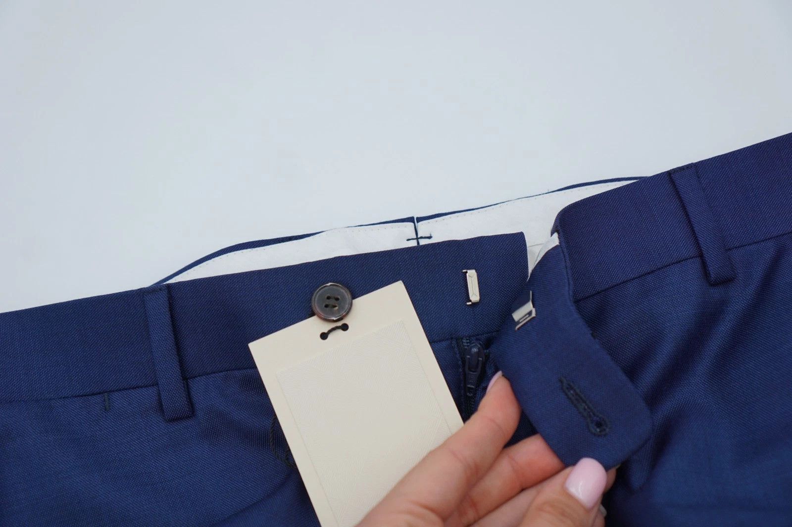 Suitsupply Men Suitsupply Trousers Brescia Blue Wool Size 114 UK/US48L Size 48L - 3 Thumbnail
