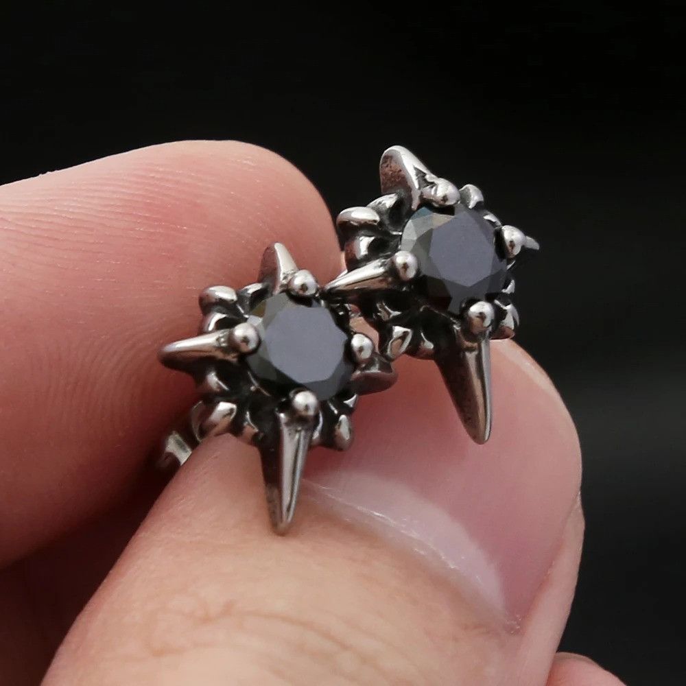 Japanese Brand × Vintage Black Stone Earrings Size ONE SIZE - 5 Thumbnail