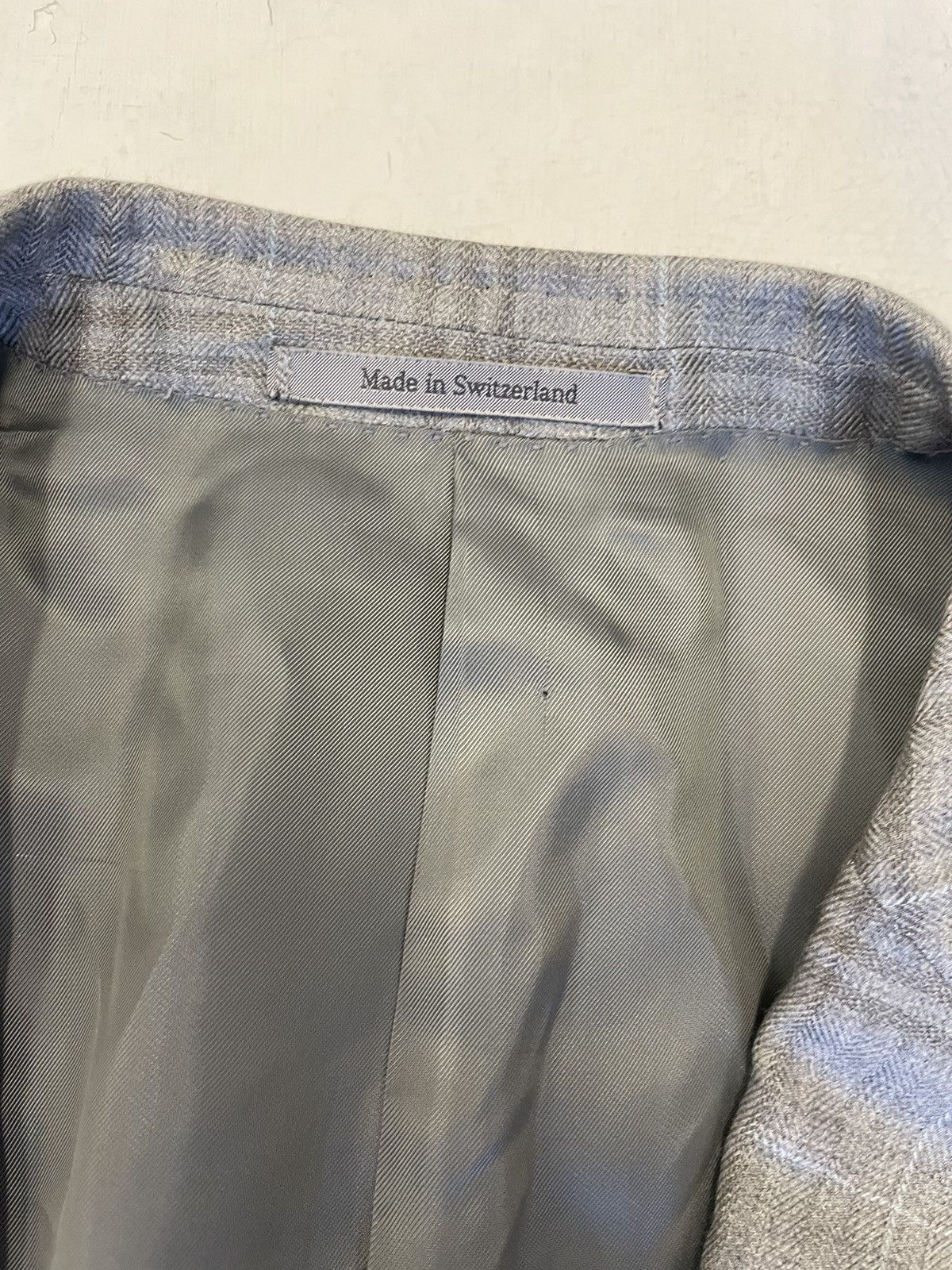 Ermenegildo Zegna Cashmere & Silk Check Jacket Size 50L - 8 Thumbnail
