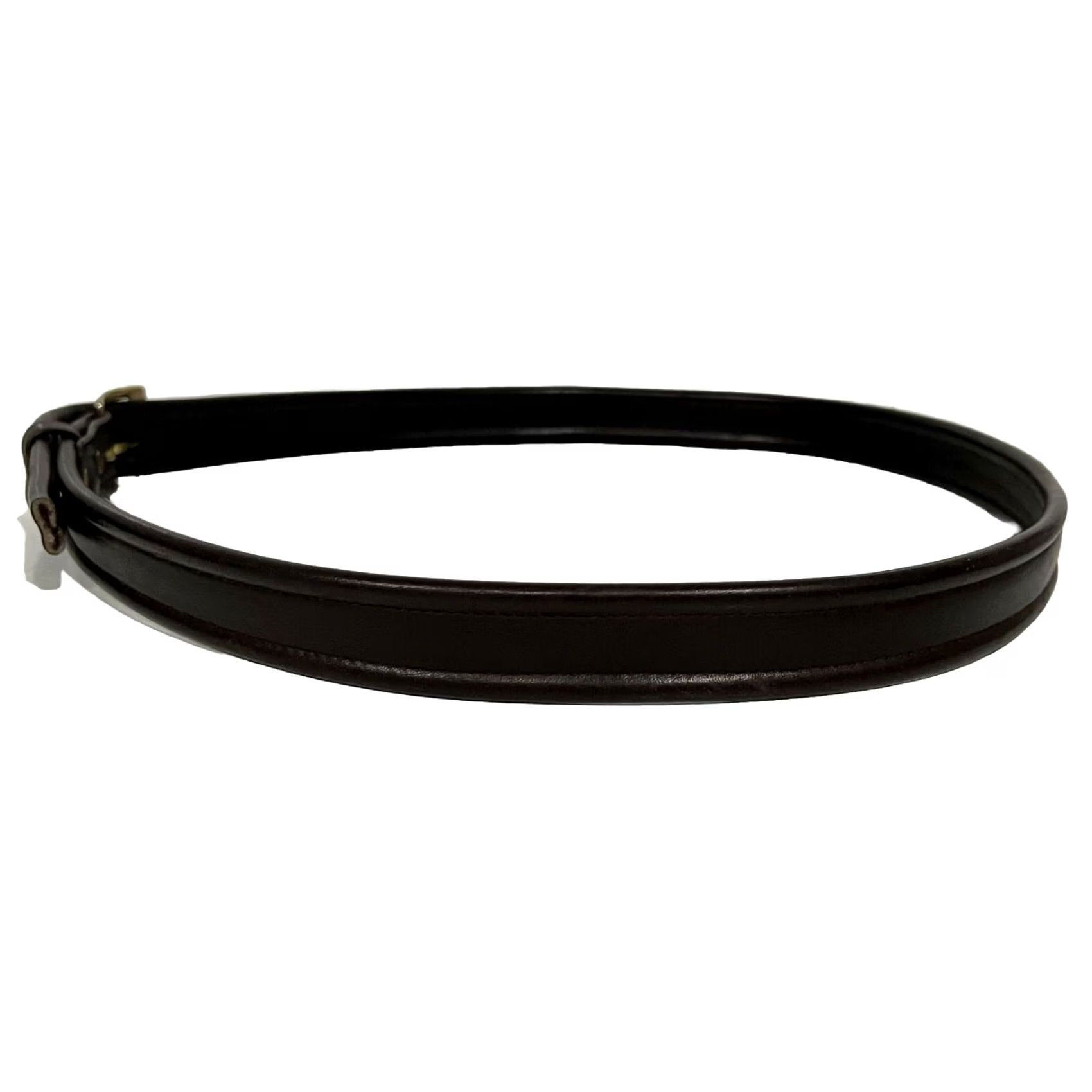 Vintage Harness House Belt Men Leather Hand Waxed Steerhide Dark Brown Sz 42 Belt Mens Size 42 Brown Leather Hinges? Size 42 - 2 Thumbnail