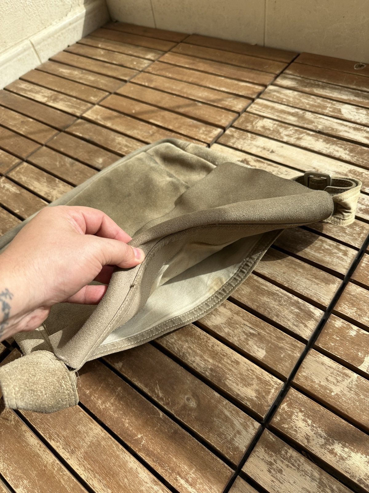 Porter Porter Tokyo Suede Messenger Bag Beige Size ONE SIZE - 8 Thumbnail