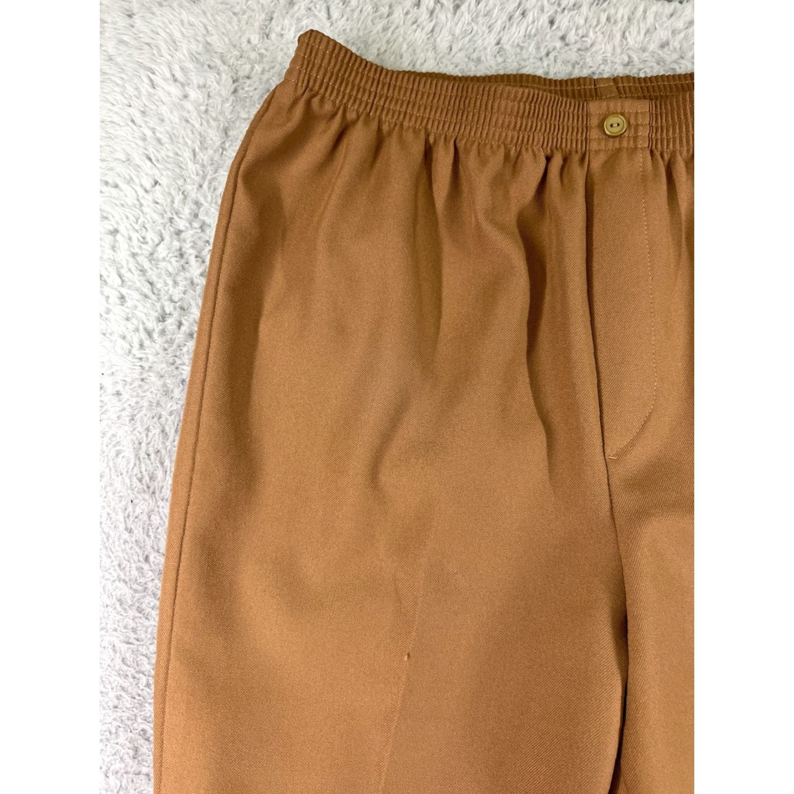 Vintage Sasson By Mustang Pants Womens 10 Beige 36x27 100% Polyester Elastic Waist Size 32" / US 10 / IT 46 - 6 Thumbnail