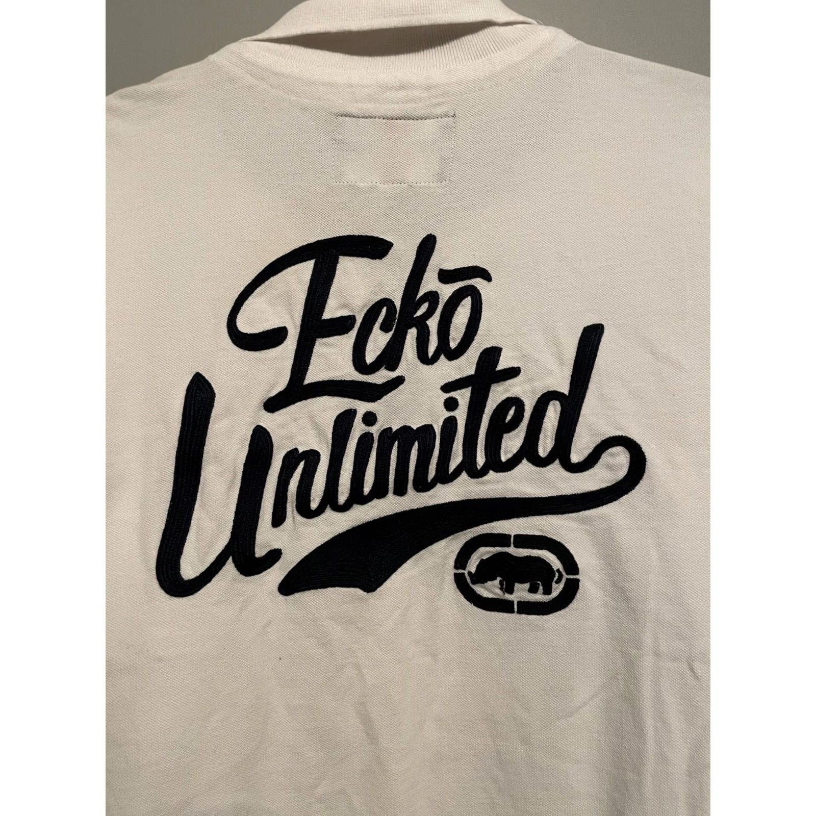 Ecko Unltd. VINTAGE Ecko Unltd Polo Shirt Mens XL White Embroidered Plaid Y2K Rugby Grunge 90s 00s Size US XL / EU 56 / 4 - 7 Thumbnail