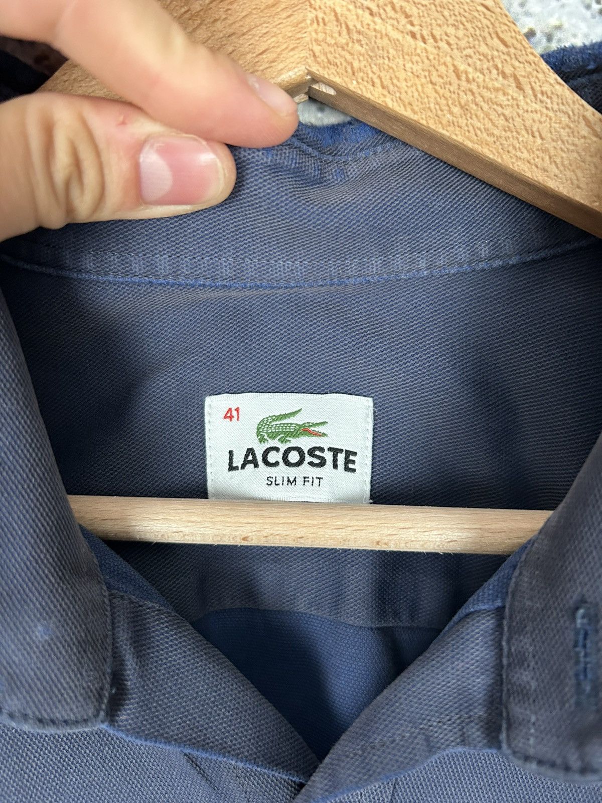 Lacoste × Vintage Lacoste Vintage Navy Grey Shirt Button Ups Elegant Hype Size US M / EU 48-50 / 2 - 5 Thumbnail