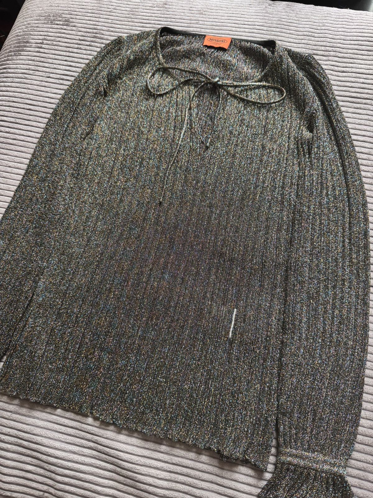Missoni Vintage Missoni pleated glittered Tied Woman 42it Blouse Size M / US 6-8 / IT 42-44 - 5 Thumbnail