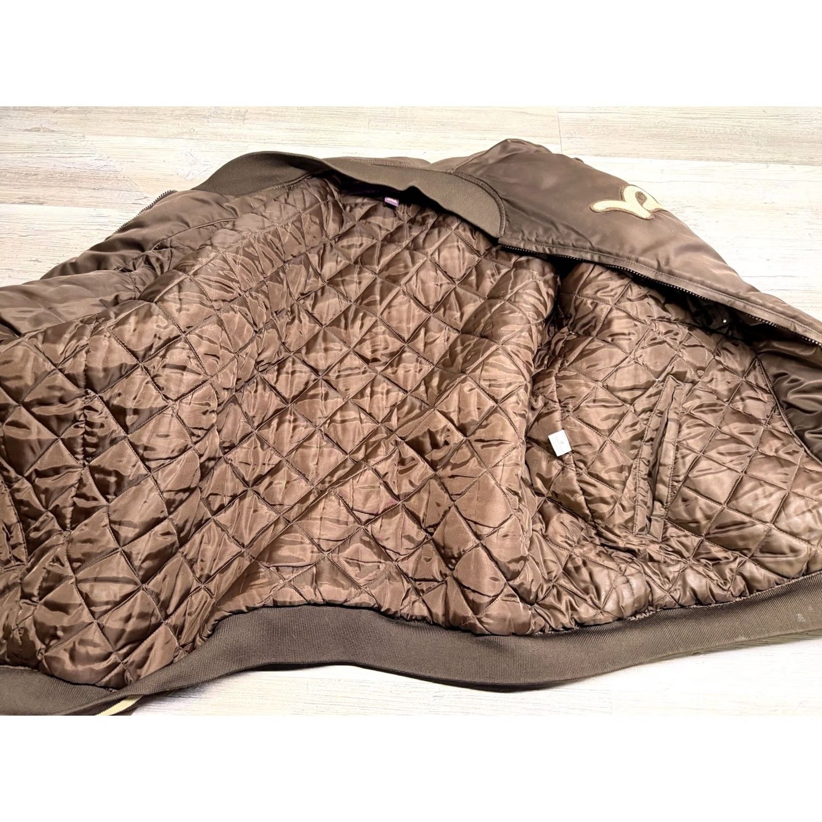 Rocawear VINTAGE Rocawear Bomber Jacket 4XL Brown Quilted Hip Hop Spellout Nylon Big Size US XXL / EU 58 / 5 - 3 Thumbnail
