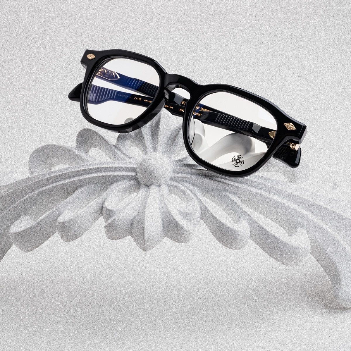 Chrome Hearts CHROME HEARTS CHIRP CHIRP-A BLACK - 18KGP GLASSES Size ONE SIZE - 6 Thumbnail