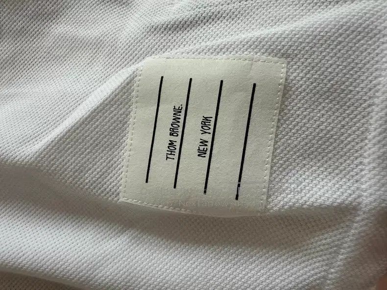 Thom Browne Thom Browne White Polo Short Sleeve with Classic Red, Whit Size XS / US 0-2 / IT 36-38 - 4 Thumbnail