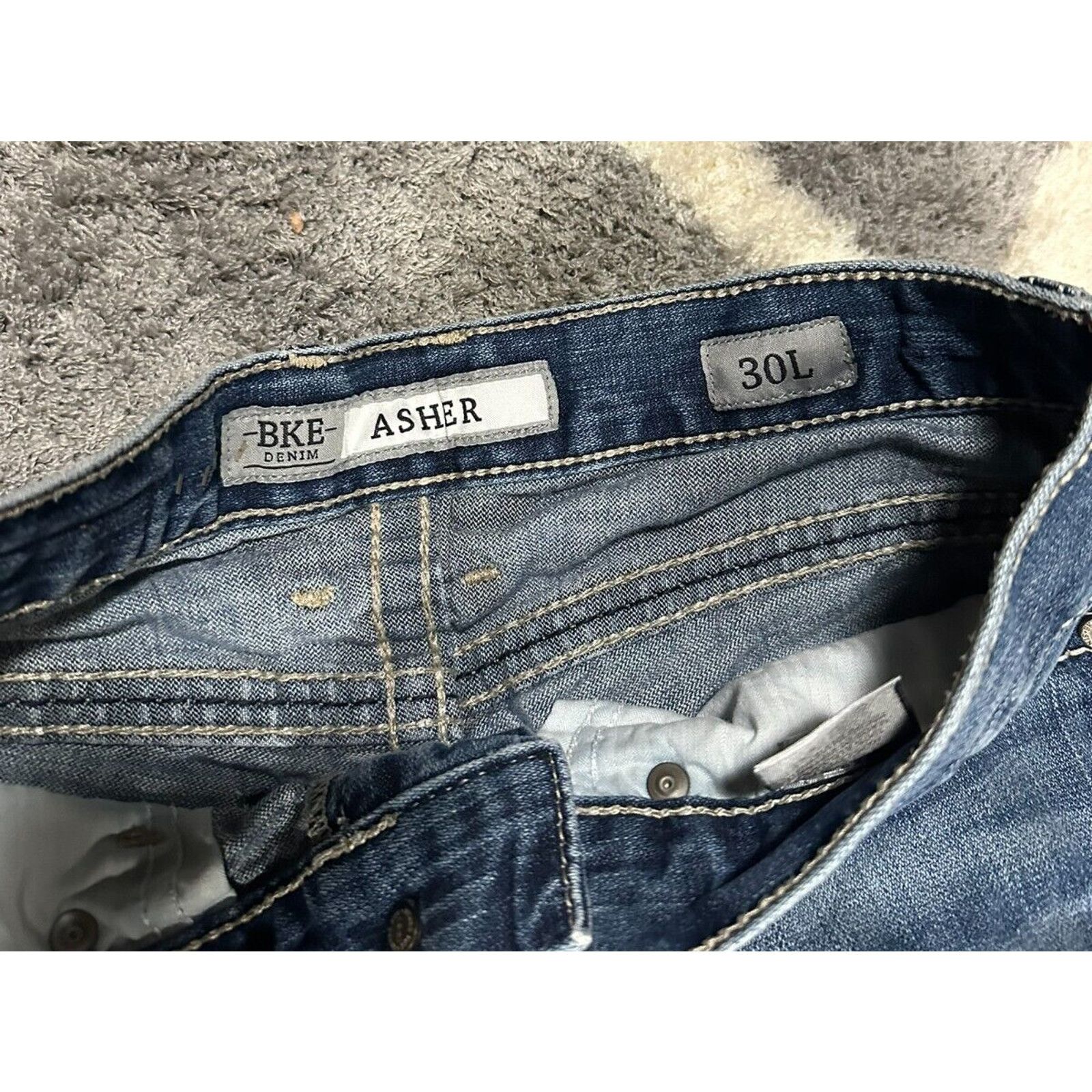 BKE Men's BKE Asher 30 Long Jeans Buckle Distressed Embroidered Size US 30 / EU 46 - 3 Thumbnail