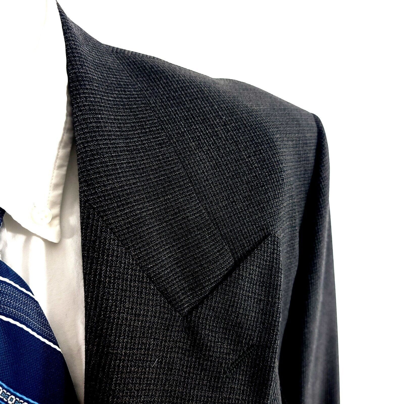 Bachrach Bachrach Worsted Wool Double Breasted Blazer Gray Green Blac Size 42R - 2 Thumbnail