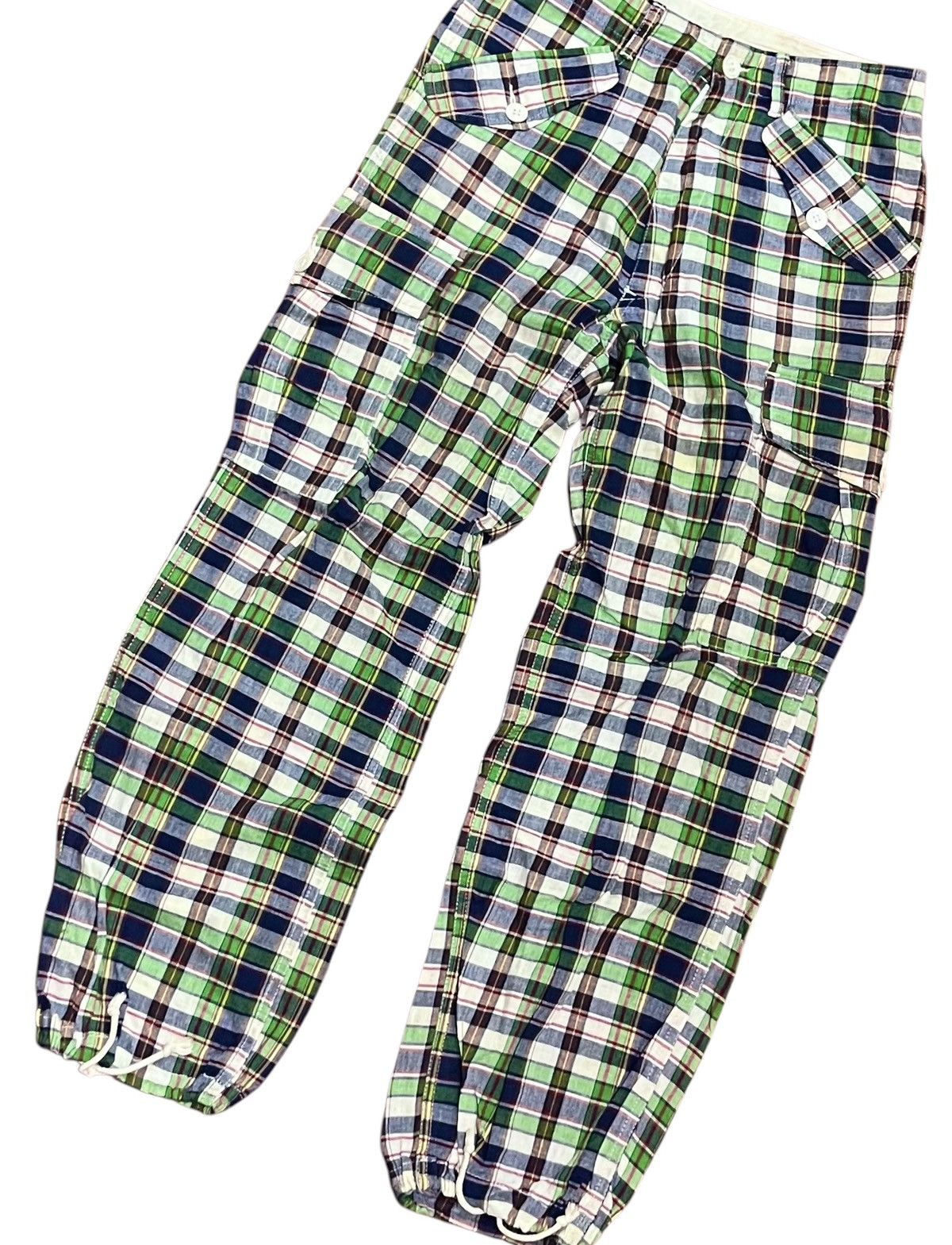 Comme des Garcons Tricot cdg AD2003 checkered cargo trousers Size US 27 - 4 Thumbnail