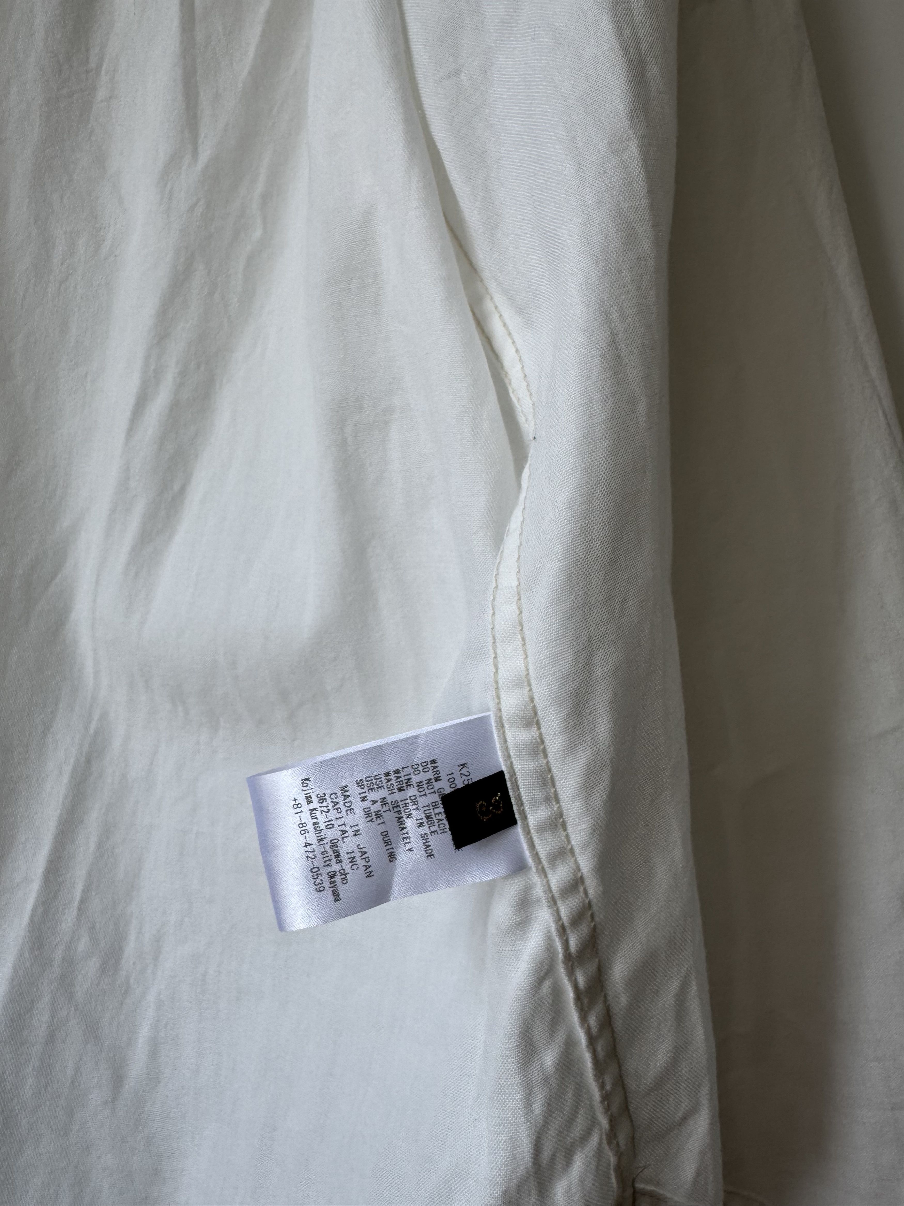 Kapital [3] 5.5oz Denim Fringe Husky Western Shirt in White Size US L / EU 52-54 / 3 - 6 Thumbnail