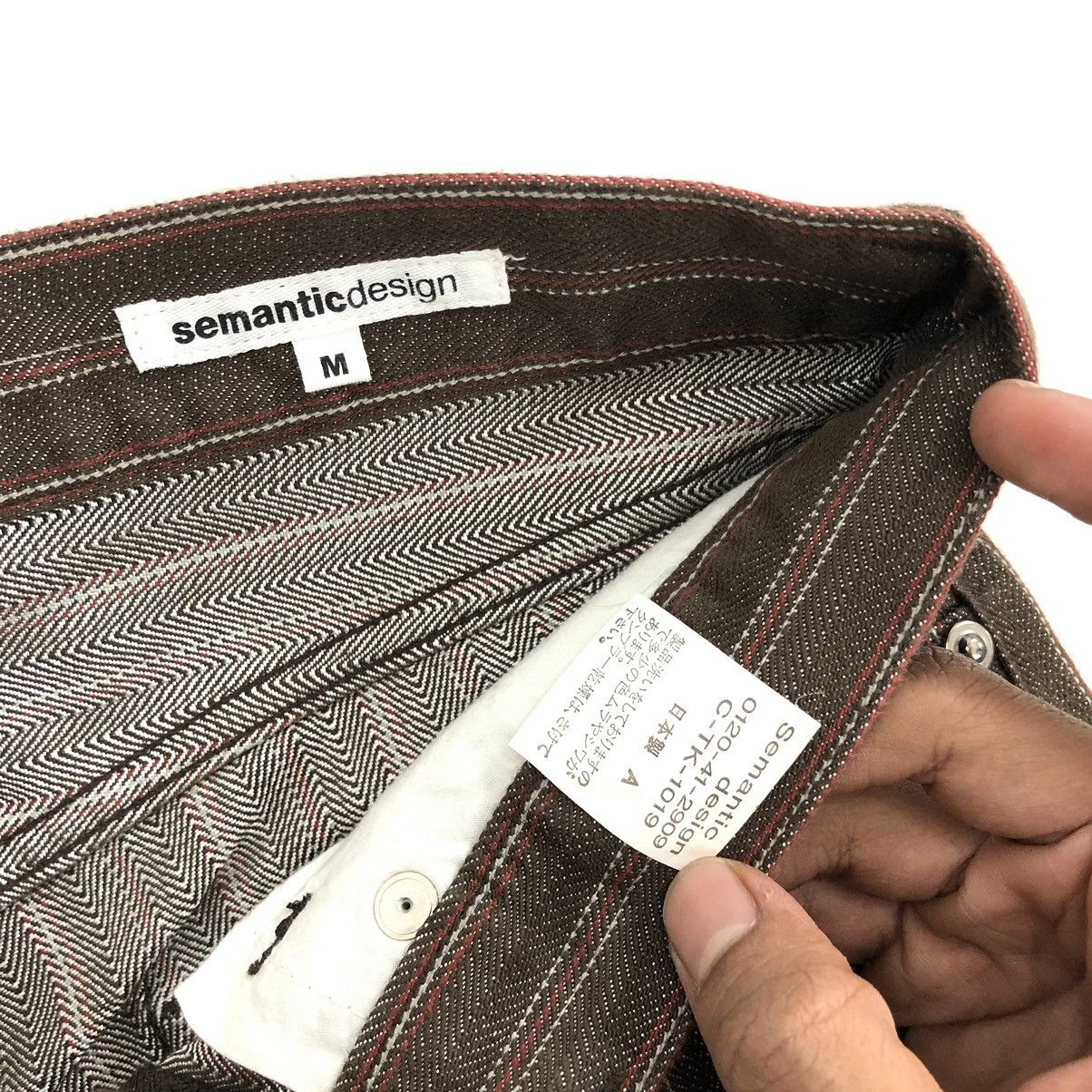 20471120 × If Six Was Nine × semanticdesign Y2K Semantic Design Striped Brown Travis Scott Denim Pants Size US 30 / EU 46 - 8 Thumbnail