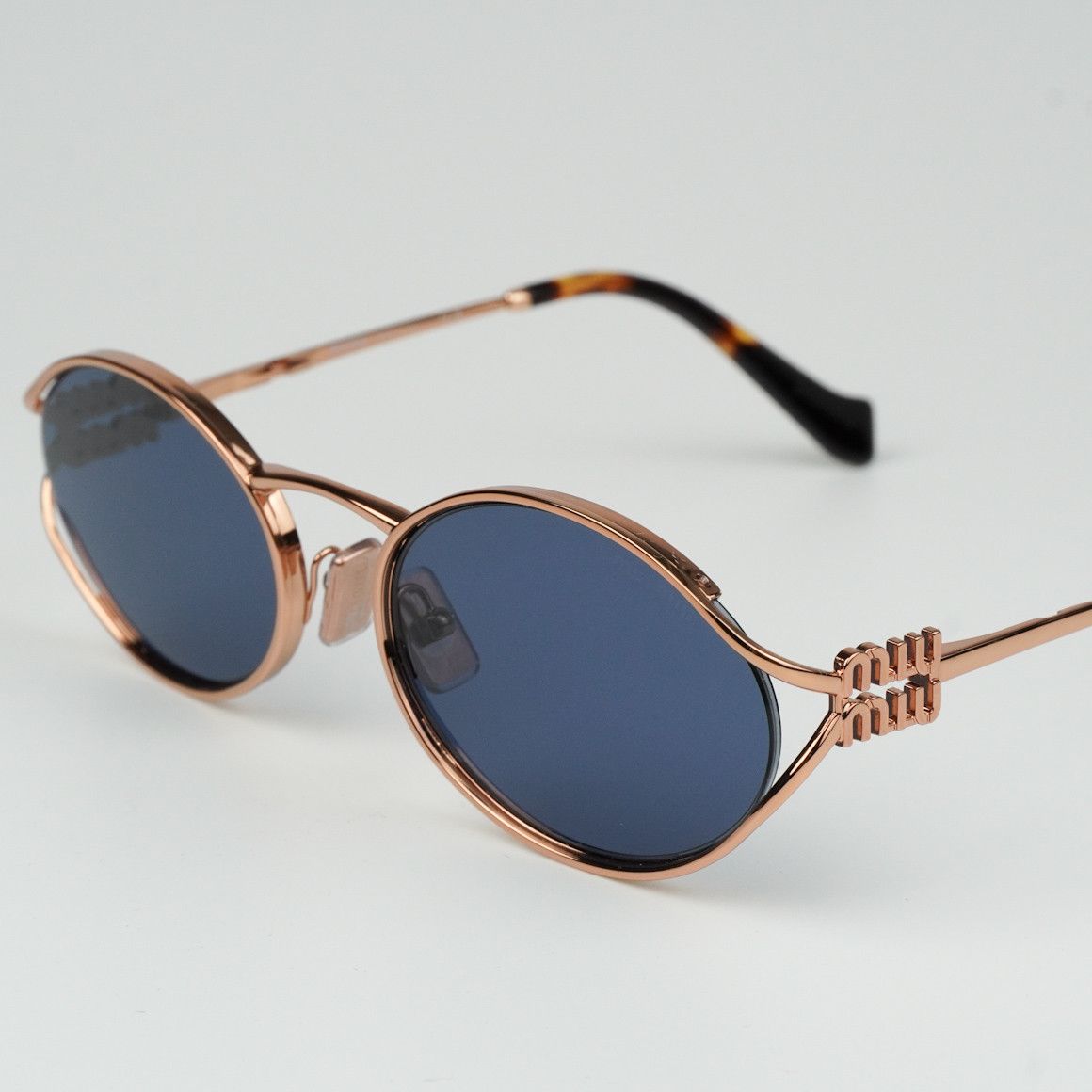 Miu Miu NEW Miu Miu MU52YS ZVF1V1 LOGO Oval Unisex Sunglasses Size ONE SIZE - 6 Thumbnail
