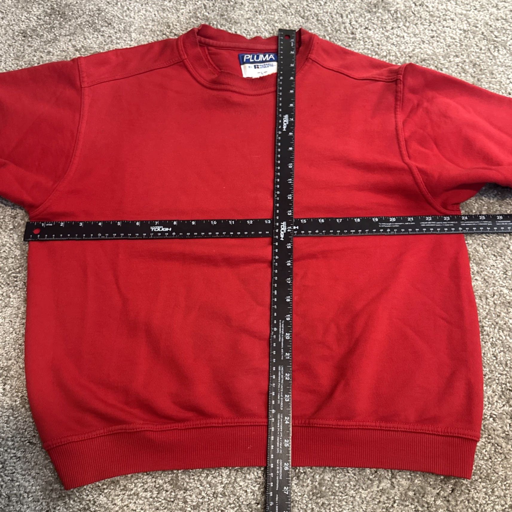 Russell Athletic VINTAGE Russell Athletic Sweatshirt Red Unisex Adults L 90s Crewneck Pullover Blank Pluma Size US L / EU 52-54 / 3 - 6 Thumbnail