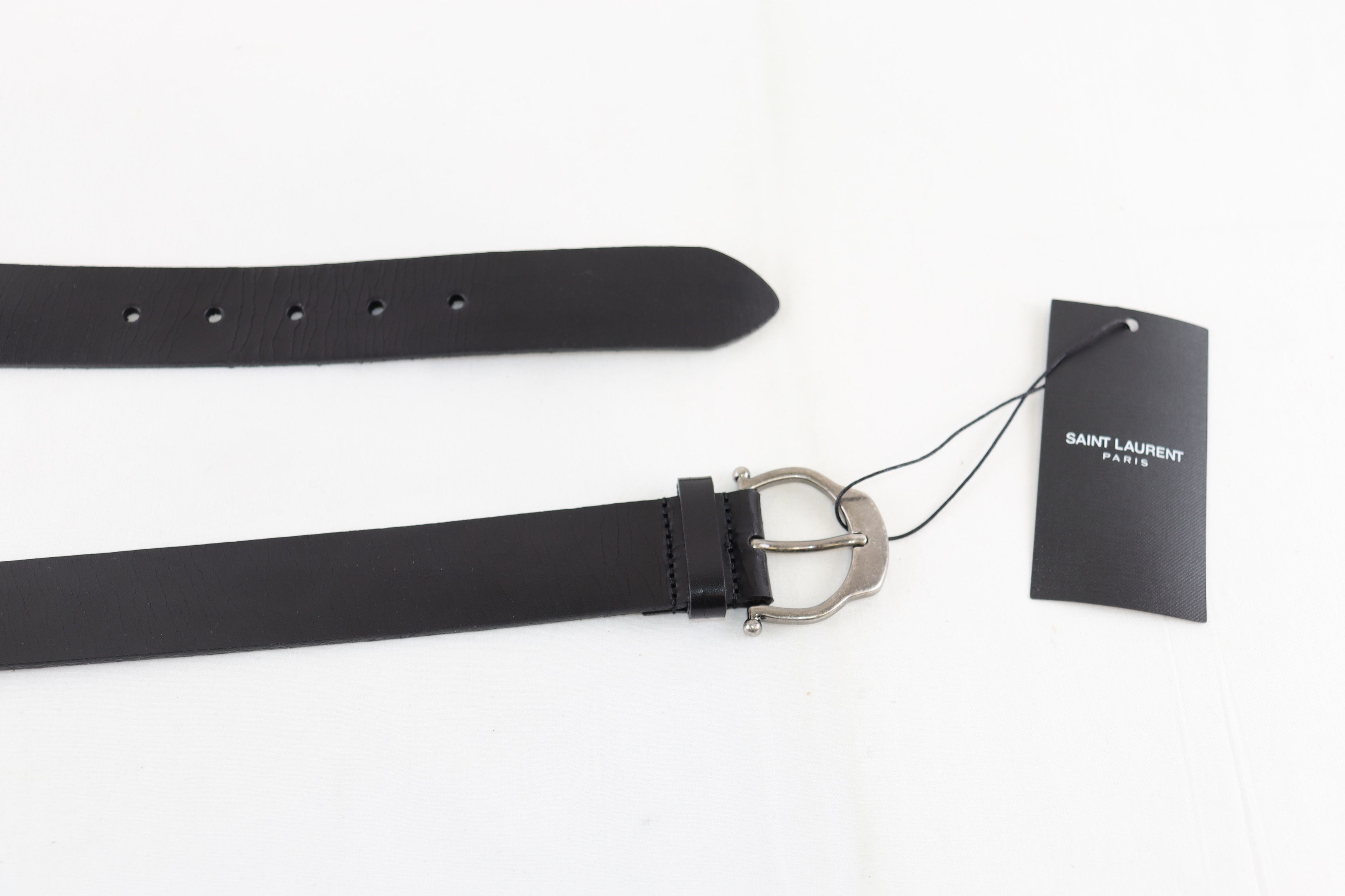 Saint Laurent Paris o1rshd1 Size: 90cm / Vegetal Browny Craquele YSL Belt Nero Size 34 - 5 Thumbnail