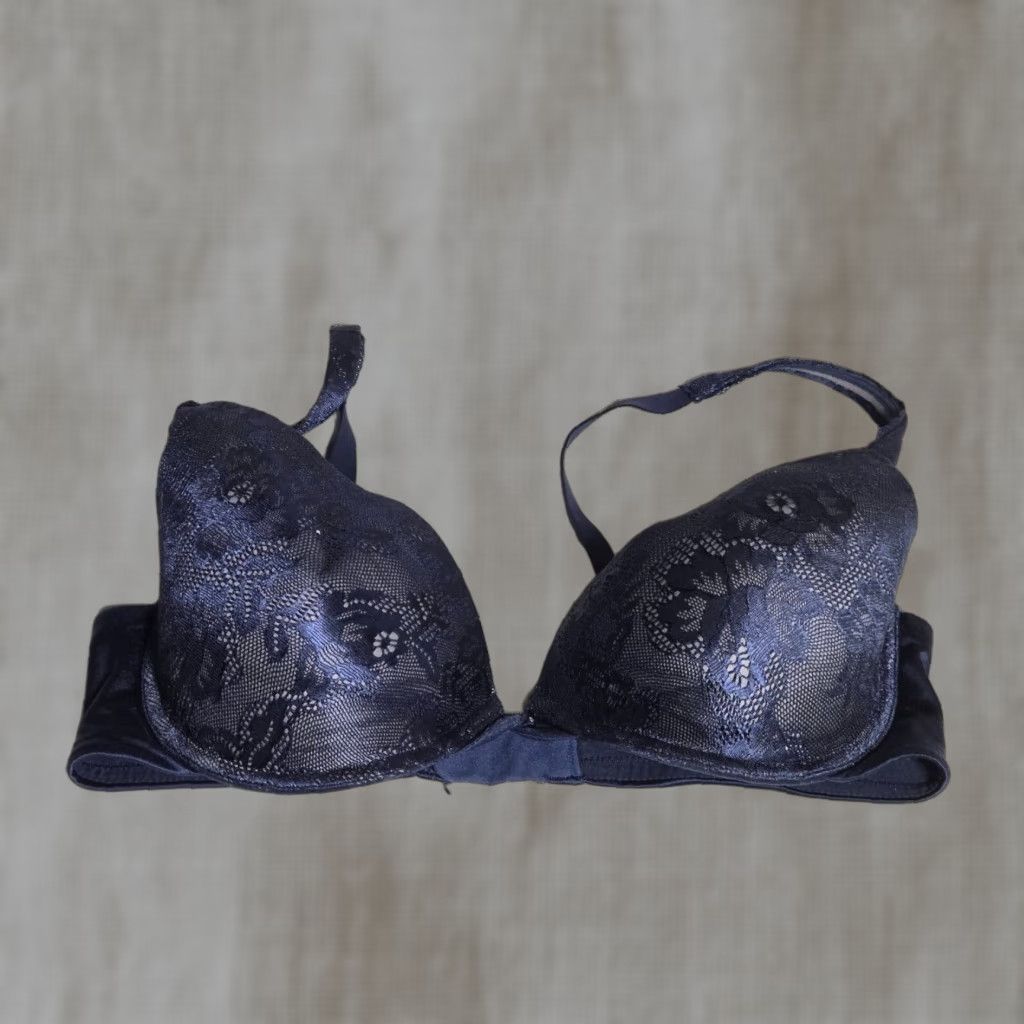 Vintage Maidenform Custom Lift Bra Women's 36D Blue 09473 T-Sirt Size ONE SIZE - 1 Thumbnail