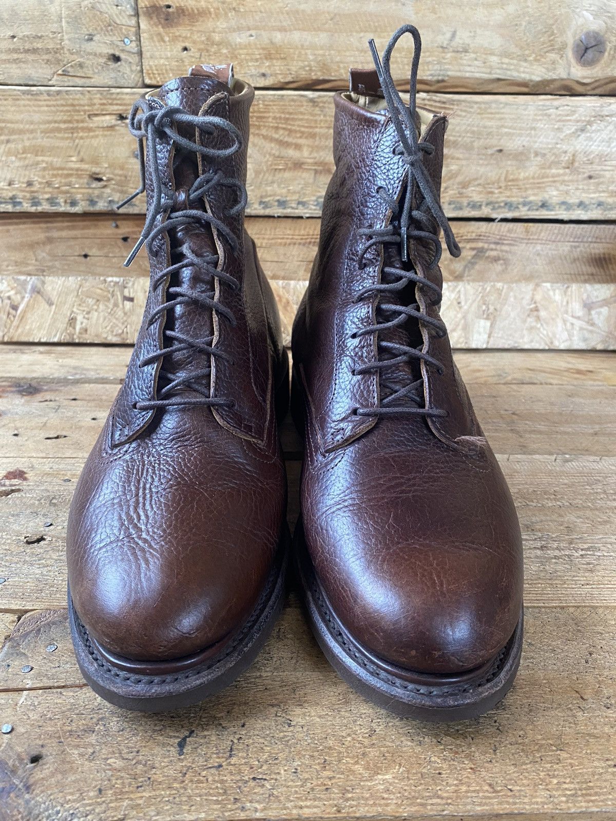 R.M. Williams R.M.Williams rickaby brown pebble lace-up boots uk 9G Size US 10 / EU 43 - 3 Thumbnail