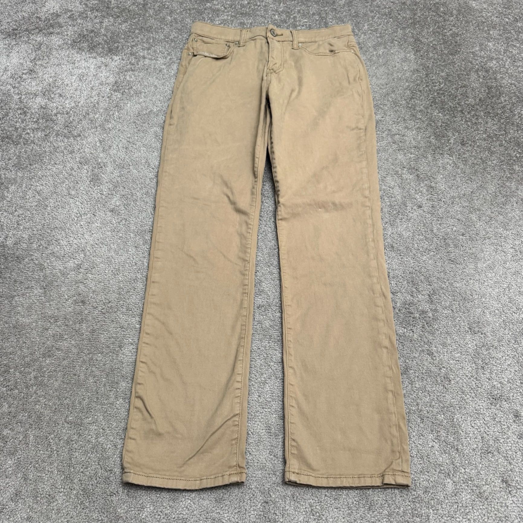 Lucky Brand Lucky Brand 223 Straight Leg Chino Pants Mens 31x32 Brown Cotton Classic Casual Workwear Trending 00s Mens Size US 31 - 2 Thumbnail