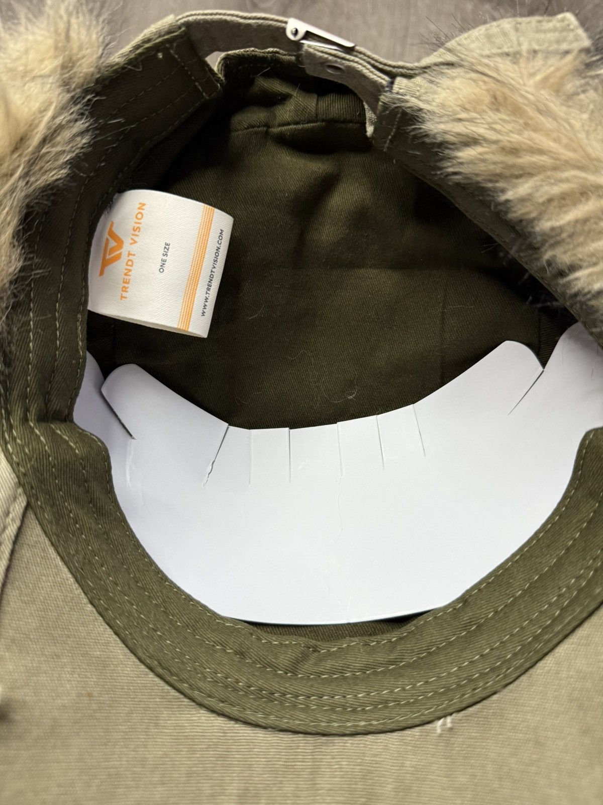Trendt Vision Trendt Vision Olive Fur Cap Size ONE SIZE - 5 Thumbnail