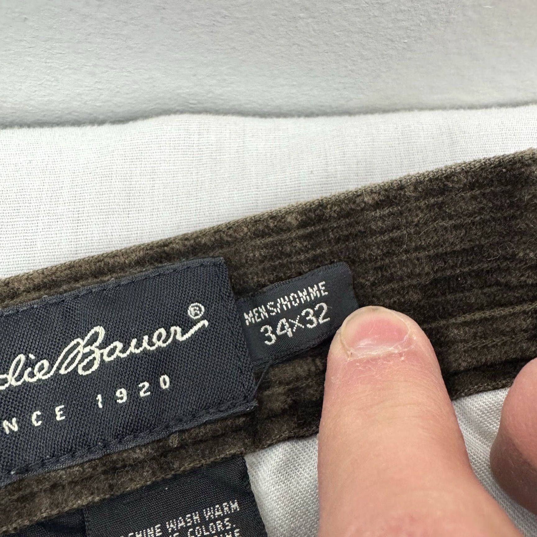 Eddie Bauer VINTAGE Eddie Bauer Pants Regular 34x32 Brown Corduroy Hipster Chino Casual Mens 90s Size US 34 / EU 50 - 5 Thumbnail