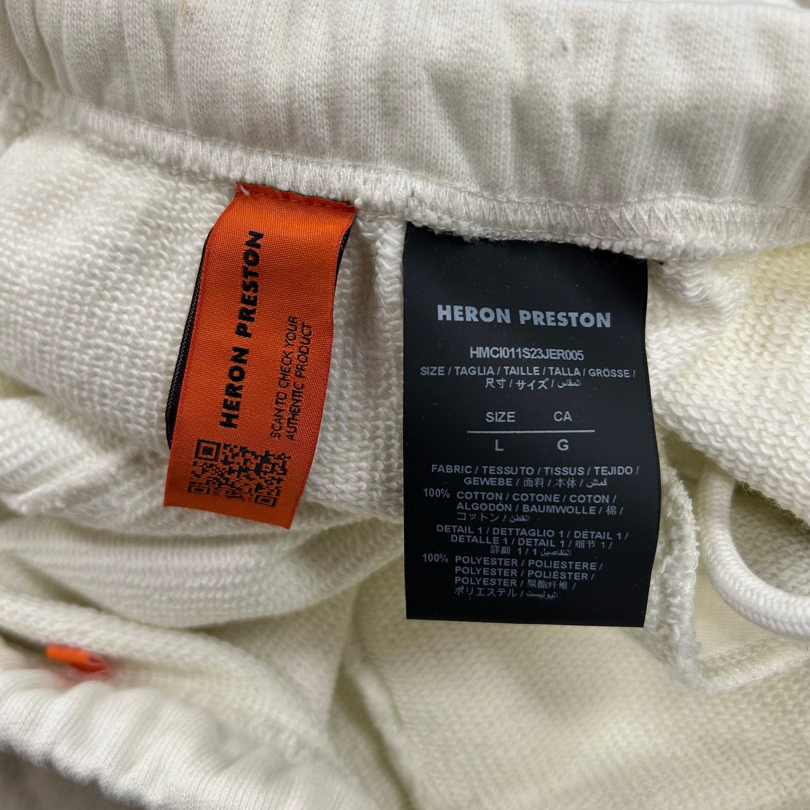 Heron Preston Heron Preston Racing Sweat Shorts White Size Large L B4 Size US 30 / EU 46 - 4 Thumbnail