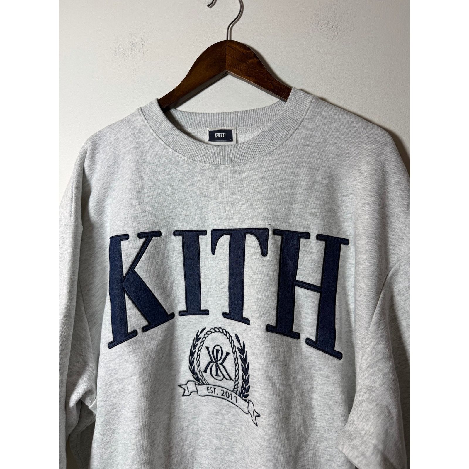 Kith Kith Collegiate Nelson Crewneck 'Light Heather Grey' Size US L / EU 52-54 / 3 - 2 Thumbnail