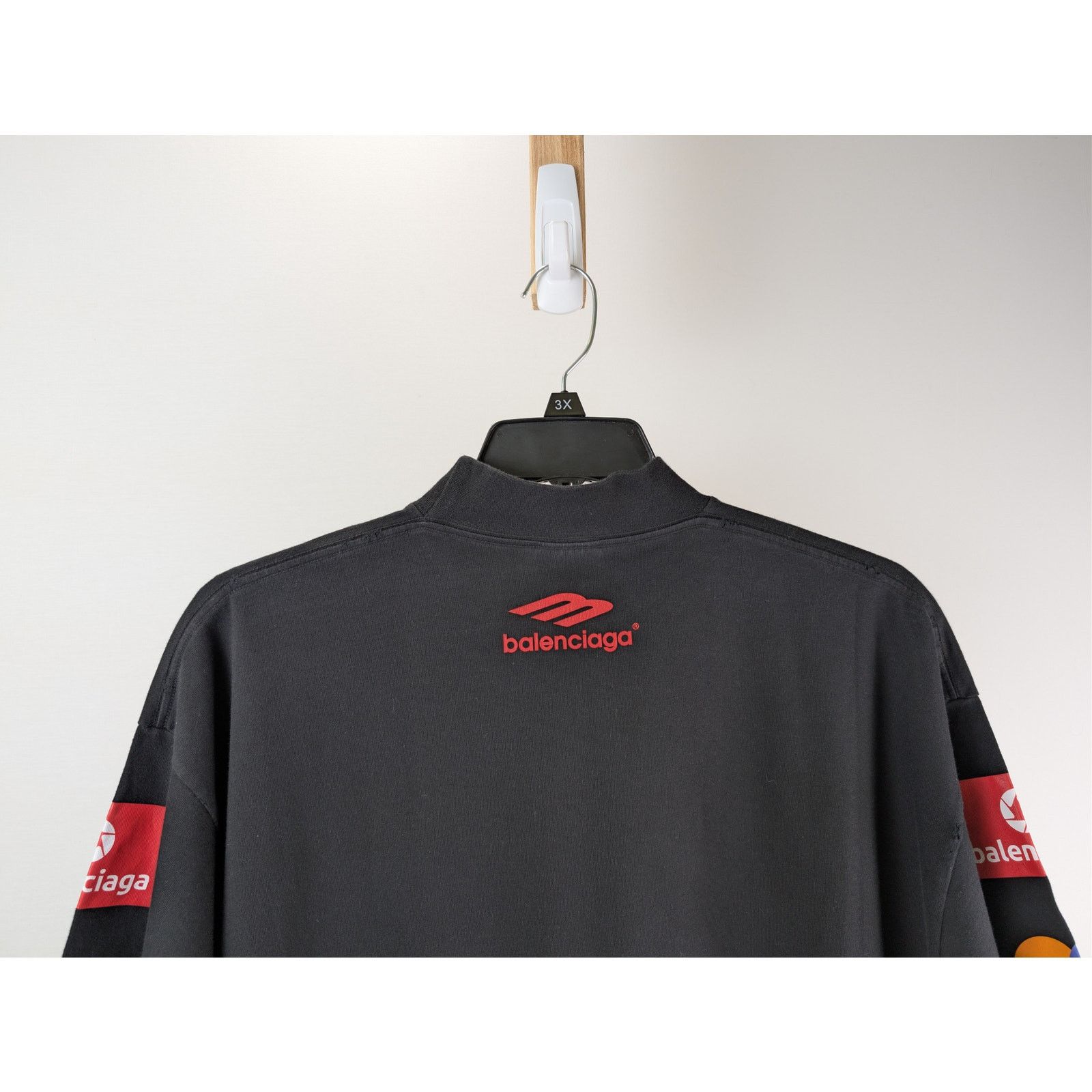 Balenciaga o1rshd1 Top League Vintage Jersey Short Sleeve Shirt Black Size US L / EU 52-54 / 3 - 11 Thumbnail