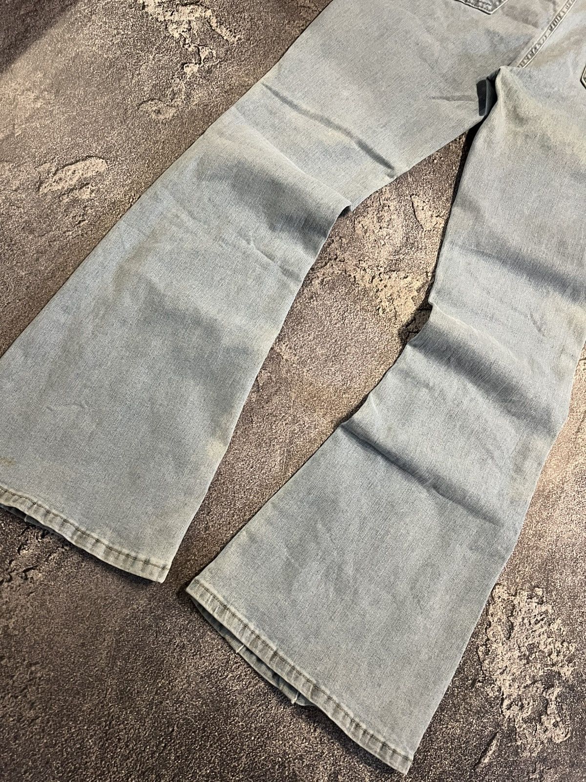 Vintage Balenciaga Style Y2K Flare / Archive Japan Jean Drip Cut Size US 32 / EU 48 - 5 Thumbnail