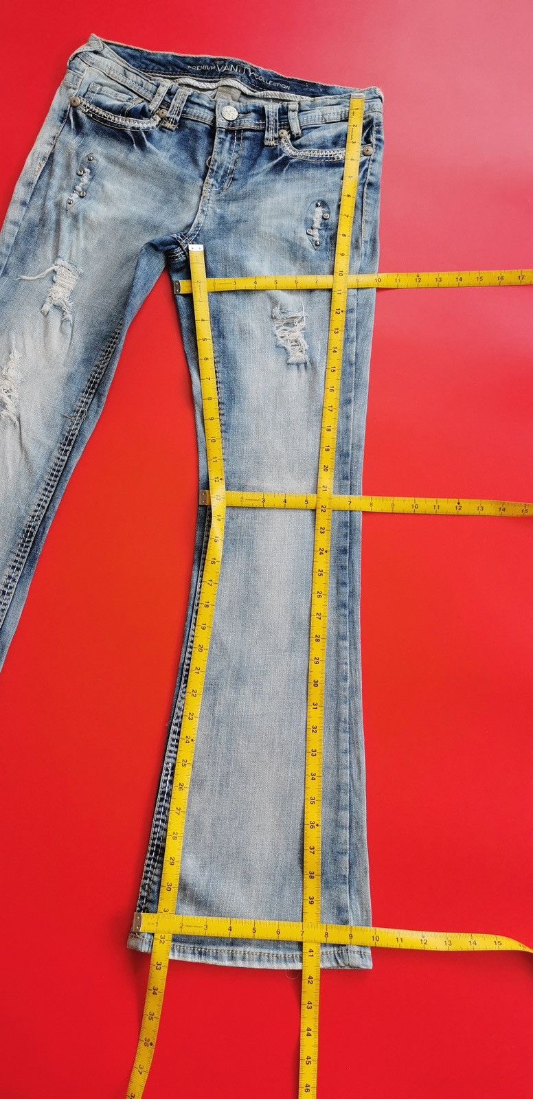 Vintage Y2k Vanity Curvy Bootcut Stretch Jeans Size 30" / US 8 / IT 44 - 12 Thumbnail