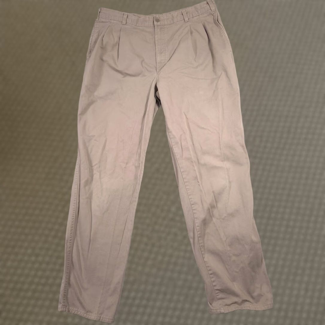 Dockers Dockers Khakis Pants Mens 38x32 Beige Pleated Front Straight Leg Casual Chino Size US 38 / EU 54 - 1 Thumbnail